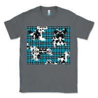 Charcoal Heather winter plaid and cowhide pattern Classic Tee - RanaPortraitStore