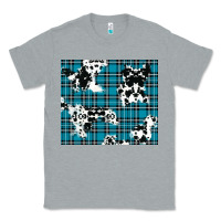 Heather Grey winter plaid and cowhide pattern Classic Tee - RanaPortraitStore
