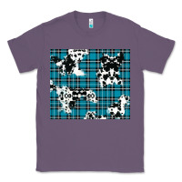 Lavender winter plaid and cowhide pattern Classic Tee - RanaPortraitStore