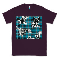 Plum winter plaid and cowhide pattern Classic Tee - RanaPortraitStore