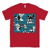 Red winter plaid and cowhide pattern Classic Tee - RanaPortraitStore