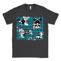 Smoke winter plaid and cowhide pattern Classic Tee - RanaPortraitStore