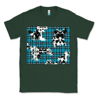 Sports Green winter plaid and cowhide pattern Classic Tee - RanaPortraitStore
