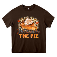 Chocolate Brown Just Here For The Pie Heavy Core Tee - MaliasSmallBusiness