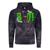 Cloud Black Boo! with black cat Halloween Vintage Hoodie - NancyCooperArtShop