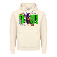 Vintage Artic Boo! with black cat Halloween Vintage Hoodie - NancyCooperArtShop