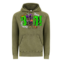 Vintage Olive Boo! with black cat Halloween Vintage Hoodie - NancyCooperArtShop