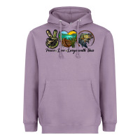 Lavender peace love largemouth bass Heavyweight Hoodie - LillyAllenDesigns