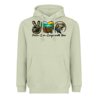 Matcha peace love largemouth bass Heavyweight Hoodie - LillyAllenDesigns