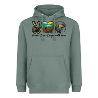 Sage peace love largemouth bass Heavyweight Hoodie - LillyAllenDesigns