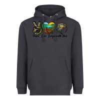 Smoke peace love largemouth bass Heavyweight Hoodie - LillyAllenDesigns