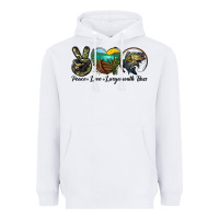 White peace love largemouth bass Heavyweight Hoodie - LillyAllenDesigns