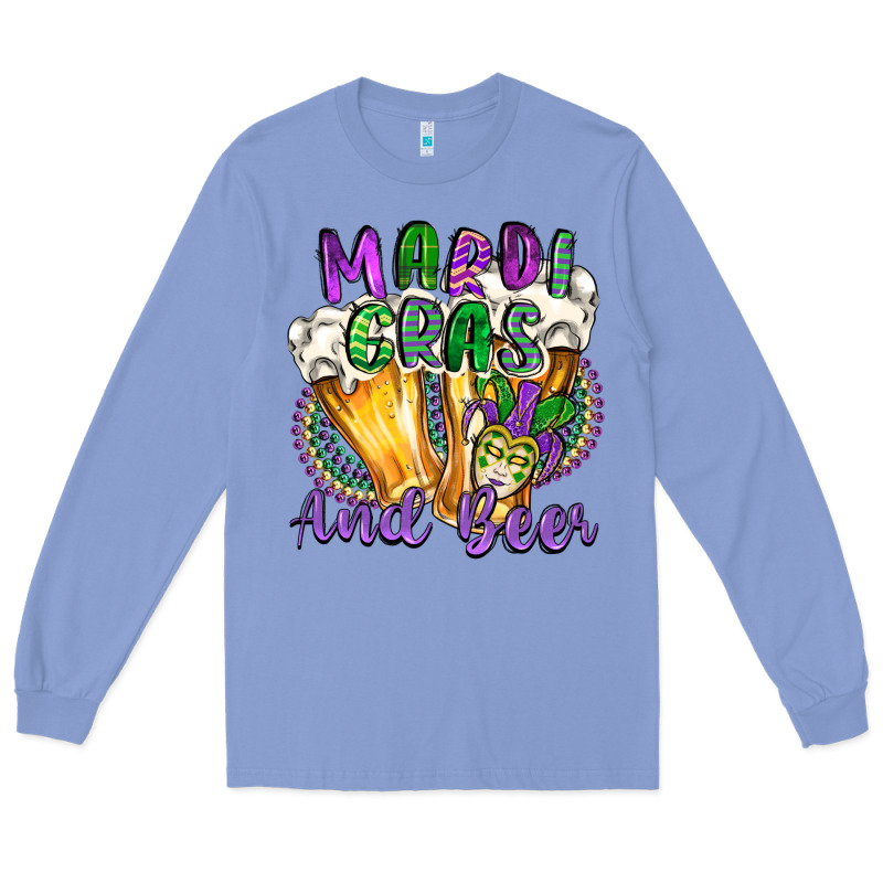 Mardi Gras And Beer Long Sleeve Tee by CowGirlArtShop | Teevron