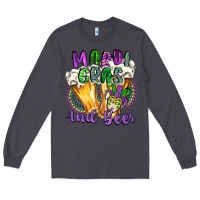 Smoke mardi gras and beer Long Sleeve Tee - CowGirlArtShop