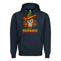 Navy sombrero skull heritage Zipper Hoodie - BundleAndBundleShop