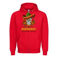 Red sombrero skull heritage Zipper Hoodie - BundleAndBundleShop