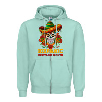 Seafoam sombrero skull heritage Zipper Hoodie - BundleAndBundleShop