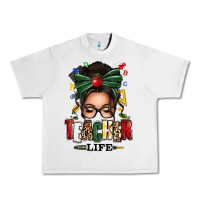 Lunar Rock teacher life afro messy bun Urban Heavy Tee - texasbilliewilder