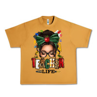 Peanut Butter teacher life afro messy bun Urban Heavy Tee - texasbilliewilder