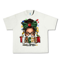 Pistachio teacher life afro messy bun Urban Heavy Tee - texasbilliewilder