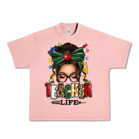 Salmon teacher life afro messy bun Urban Heavy Tee - texasbilliewilder