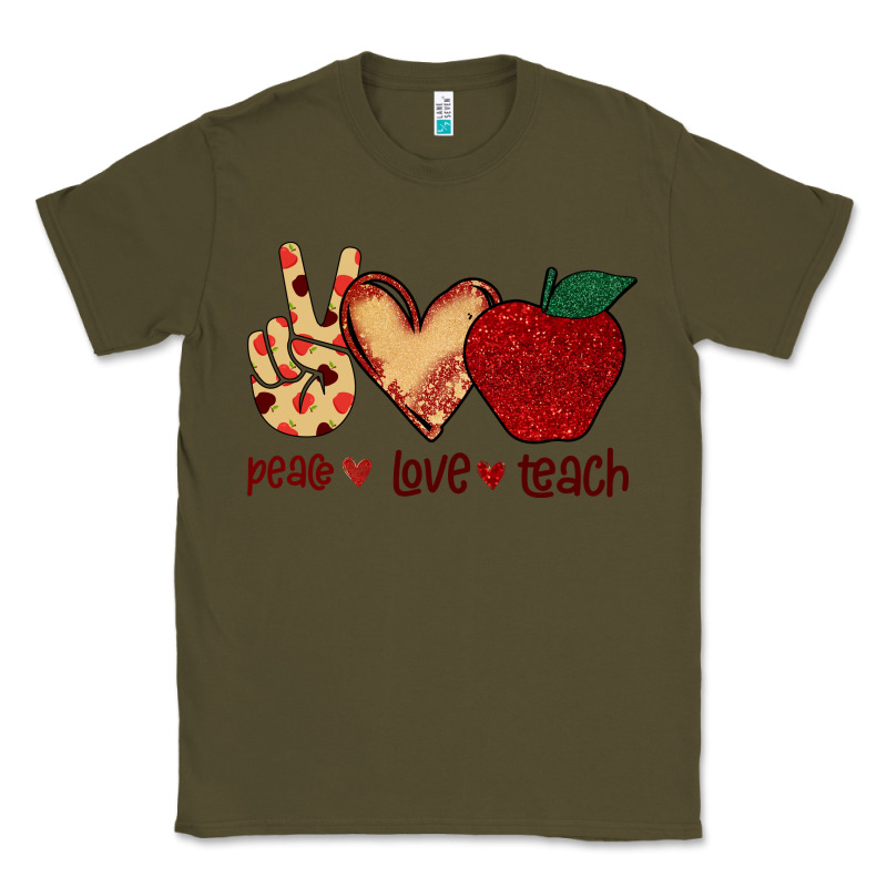 Peace Love Teach Classic Tee by Bettercallsaul | Teevron