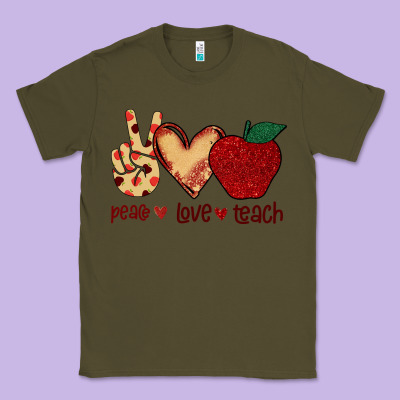 Peace Love Teach Classic Tee Designed By Bettercallsaul