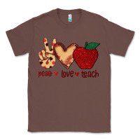 Chestnut Peace Love Teach Classic Tee - Bettercallsaul