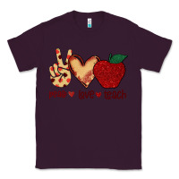 Plum Peace Love Teach Classic Tee - Bettercallsaul