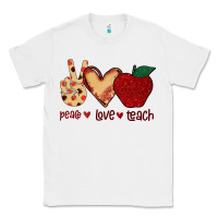 White Peace Love Teach Classic Tee - Bettercallsaul