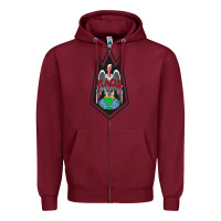 Burgundy classic kaos   global domination Zipper Hoodie - tuanDangUi