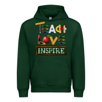 Forest Green teach love inspire Urban Hoodie - BarkalooDesign