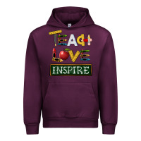 Mauve Wine teach love inspire Urban Hoodie - BarkalooDesign