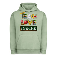 Pigment Oil Green teach love inspire Urban Hoodie - BarkalooDesign