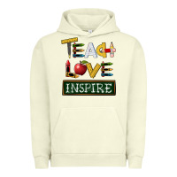 Pigment Pistachio teach love inspire Urban Hoodie - BarkalooDesign