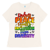 Bone inspirational words in rainbow colors Ladies Tee - LillyAllenDesigns
