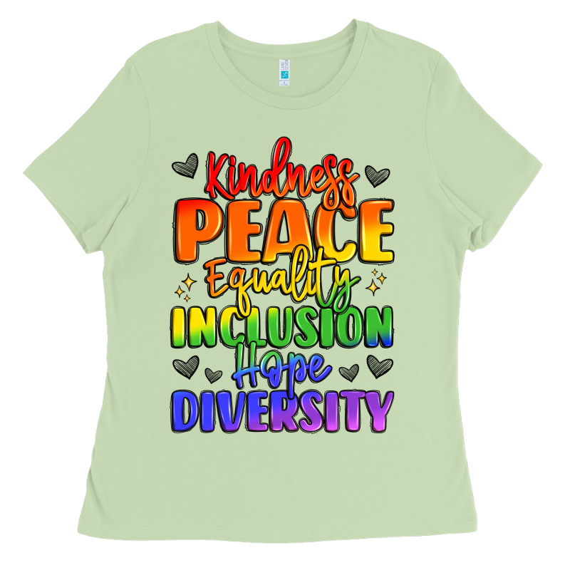 Inspirational Words In Rainbow Colors Ladies Tee by LillyAllenDesigns | Teevron