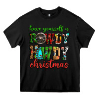 Black Have yourself a rowdy howdy Christmas Heavy Core Tee - NancyCooperArtShop