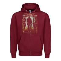 Burgundy the devils rejects 3 Zipper Hoodie - tuanDangUi