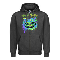 Charcoal Heather colorul chesire Zipper Hoodie - tuanDangUi