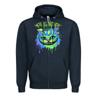 Navy colorul chesire Zipper Hoodie - tuanDangUi