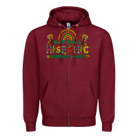 Burgundy national hispanic heritage month Zipper Hoodie - BundleAndBundleShop
