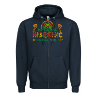 Navy national hispanic heritage month Zipper Hoodie - BundleAndBundleShop