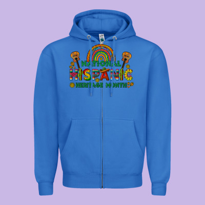 National Hispanic Heritage Month Zipper Hoodie Designed By Bundleandbundleshop
