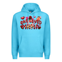 Ocean Blue One loved mama Premium Hoodie - FaDigitalArtStudio