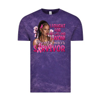 Cloud Purple i fought for my life and i won afro woman Vintage Tee - NancyCooperArtShop