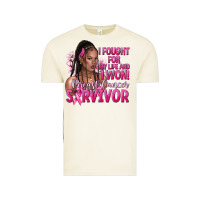 Vintage Arctic i fought for my life and i won afro woman Vintage Tee - NancyCooperArtShop