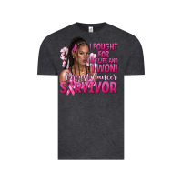 Vintage Black i fought for my life and i won afro woman Vintage Tee - NancyCooperArtShop