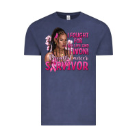 Vintage Denim i fought for my life and i won afro woman Vintage Tee - NancyCooperArtShop