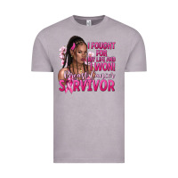 Vintage Zinc i fought for my life and i won afro woman Vintage Tee - NancyCooperArtShop